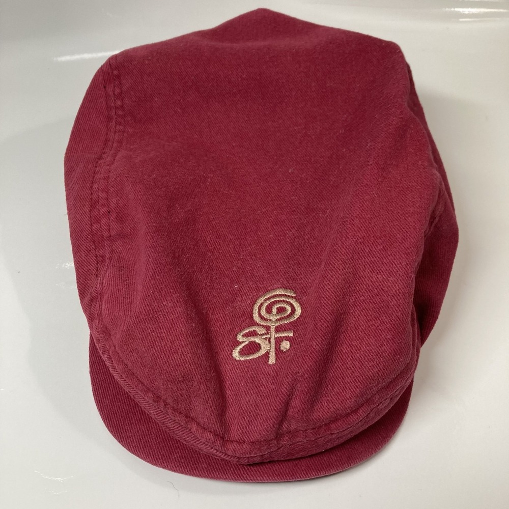 Headmaster Flat Cap Men M Udabest Hawaii Red Newsboy Rare Vintage